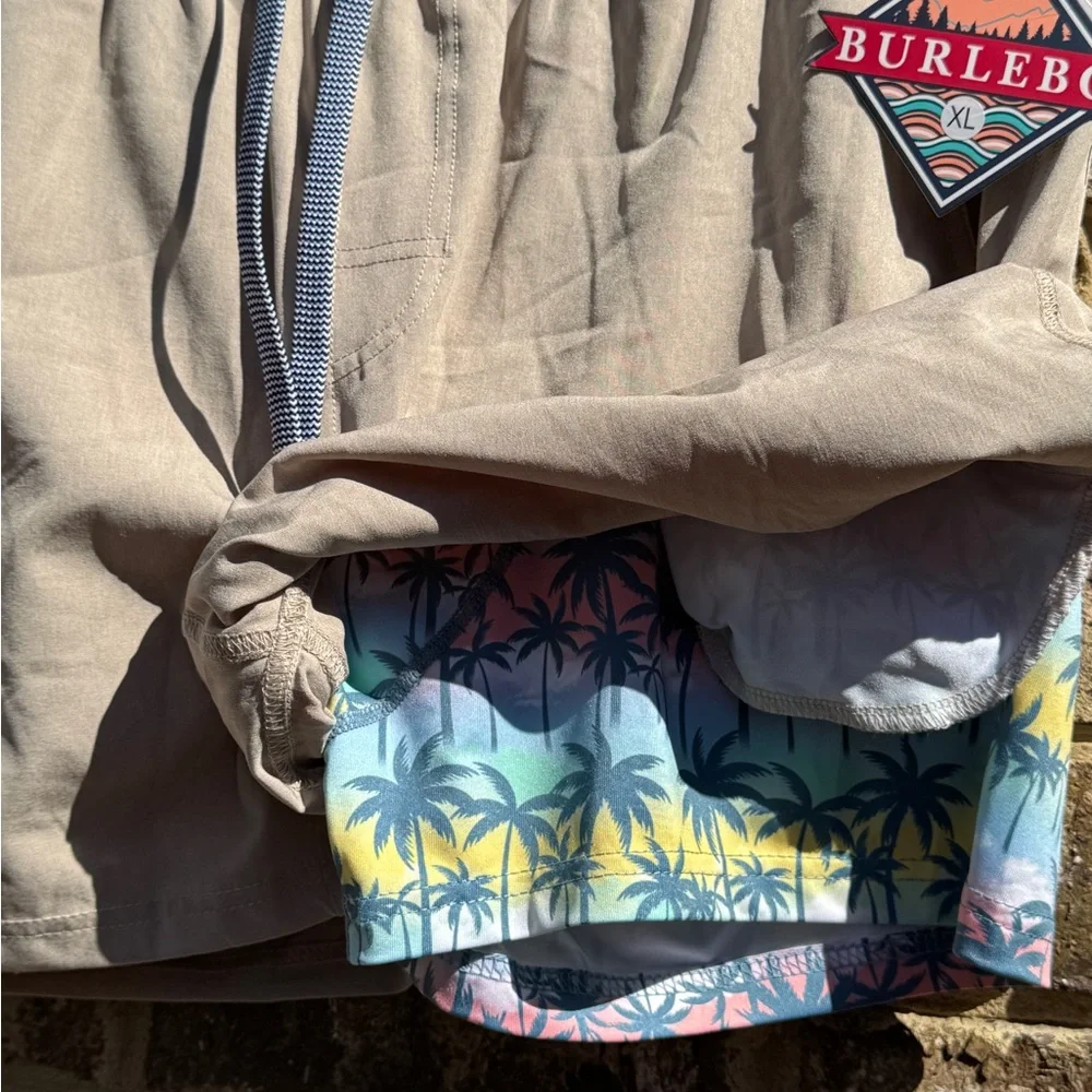 BURLEBO Tan Shorts with Liner - Picture 4 of 7